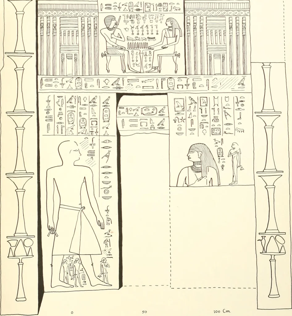 An illustration from Hieroglyphic texts from Egyptian stelae, etc, 1911, leaf 71