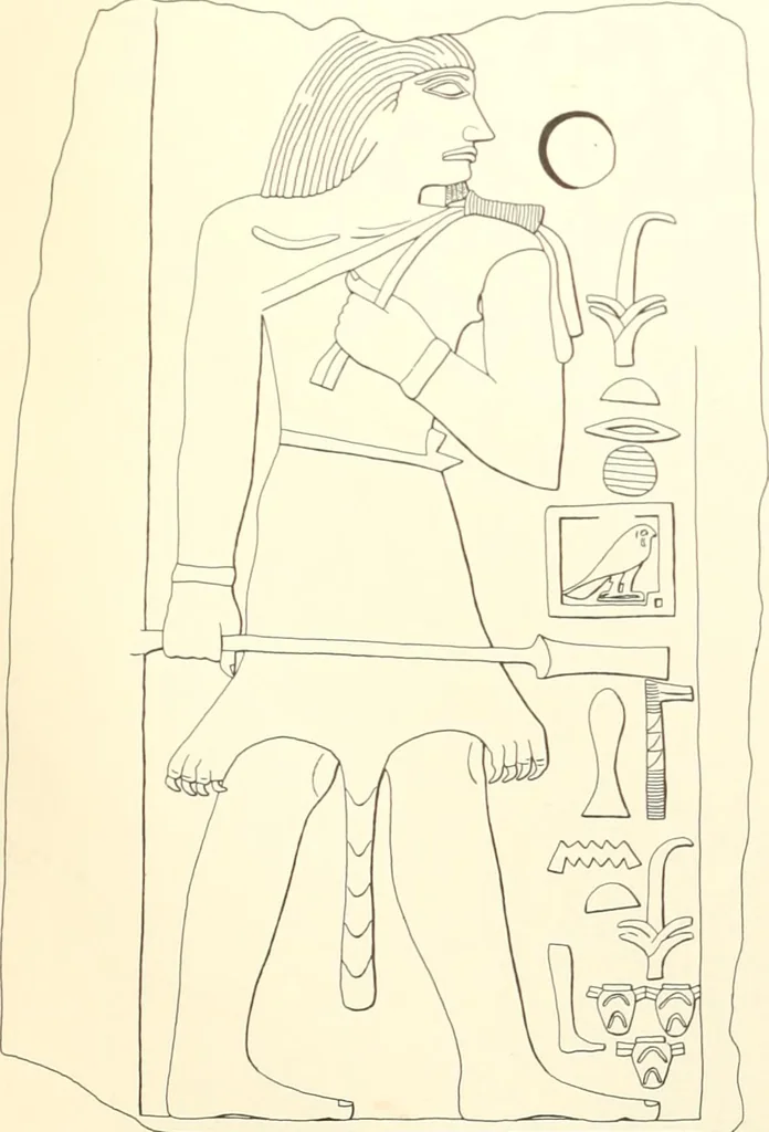 An illustration from Hieroglyphic texts from Egyptian stelae, etc, 1911, leaf 81