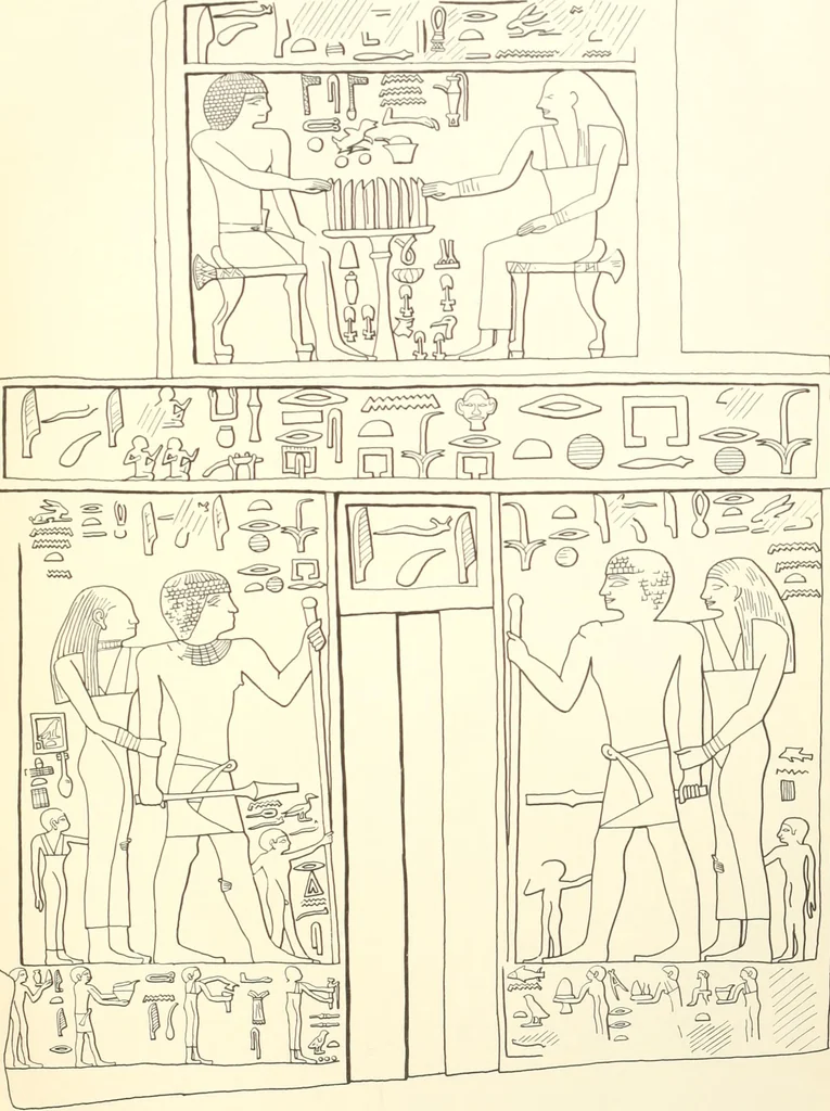 An illustration from Hieroglyphic texts from Egyptian stelae, etc, 1911, leaf 85