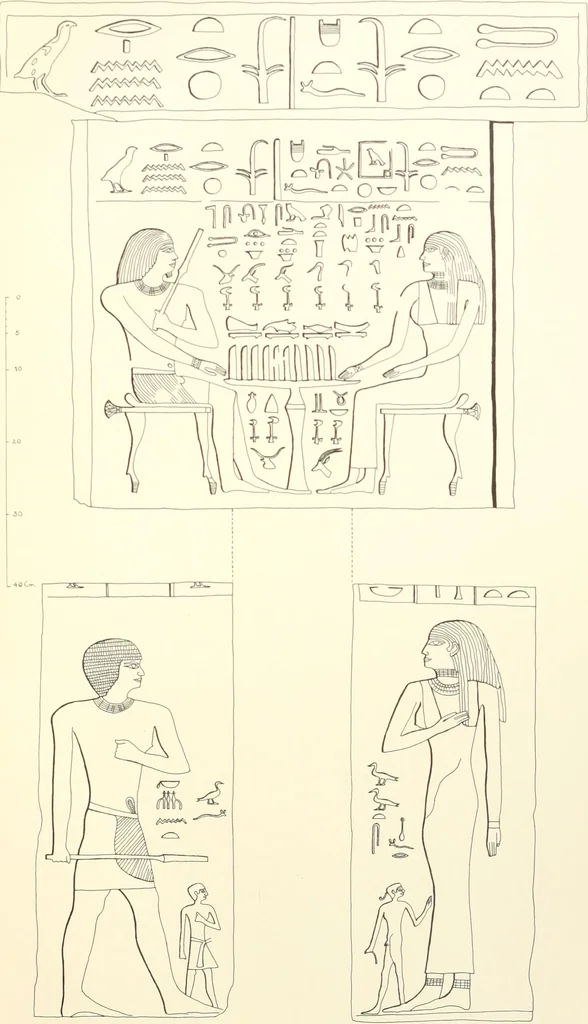 An illustration from Hieroglyphic texts from Egyptian stelae, etc, 1911, leaf 89