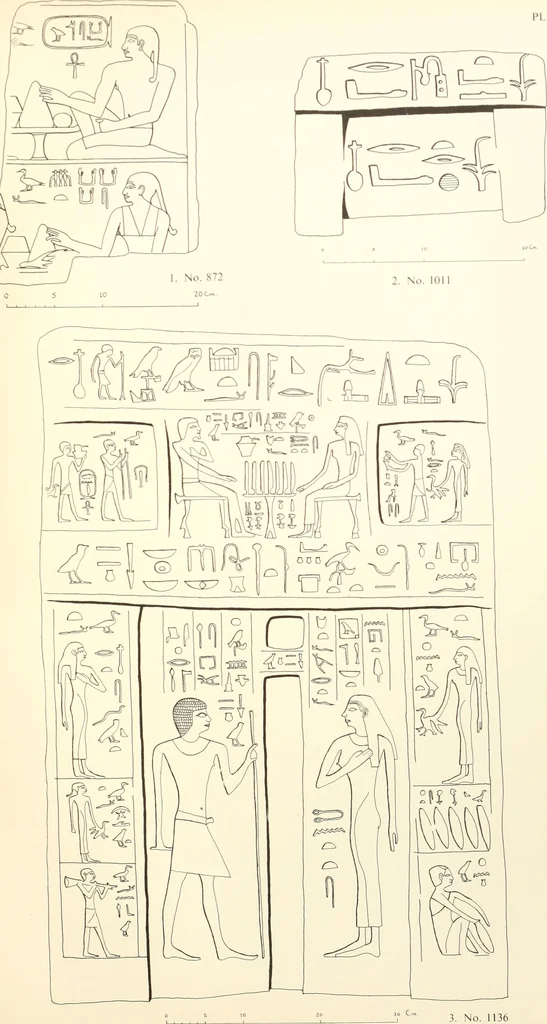 An illustration from Hieroglyphic texts from Egyptian stelae, etc, 1911, leaf 97