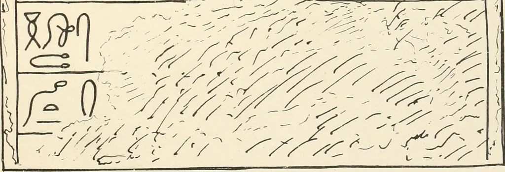 An illustration from Hieroglyphic texts from Egyptian stelae, etc, 1911, leaf 16