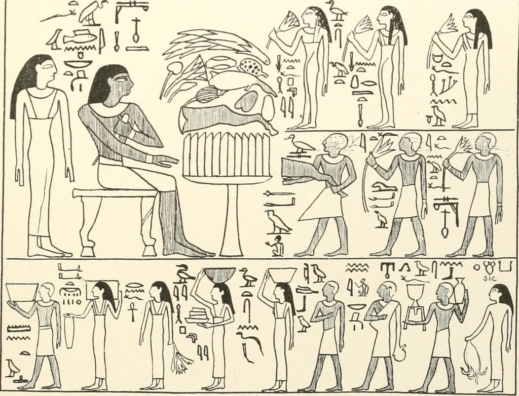 An illustration from Hieroglyphic texts from Egyptian stelae, etc, 1911, leaf 24