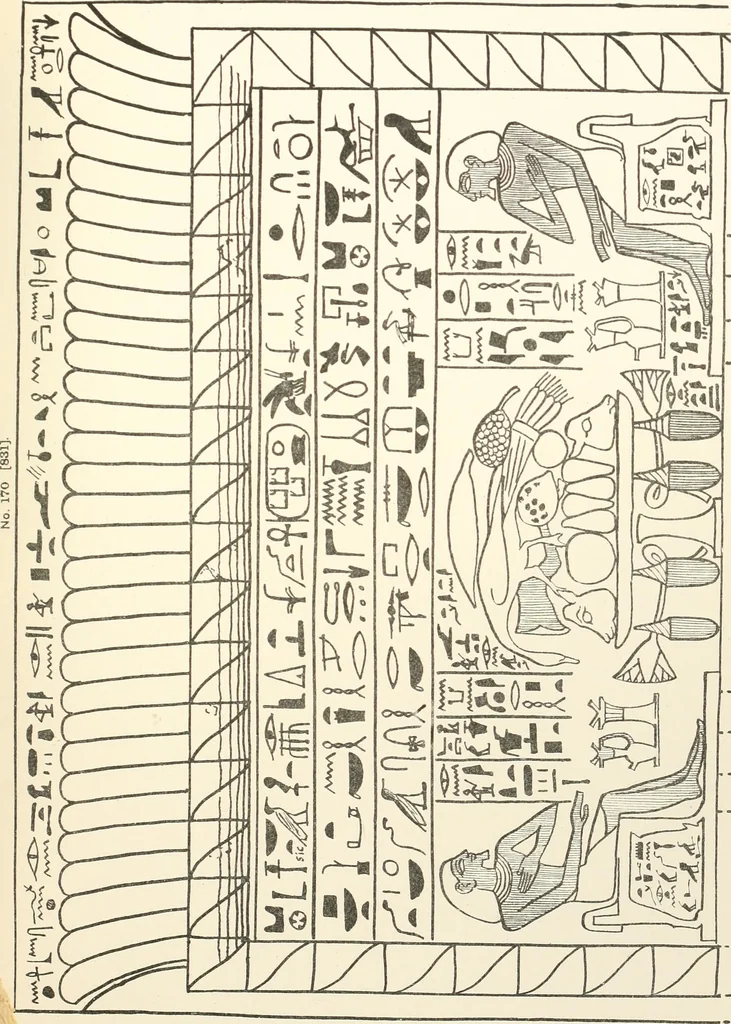 An illustration from Hieroglyphic texts from Egyptian stelae, etc, 1911, leaf 38