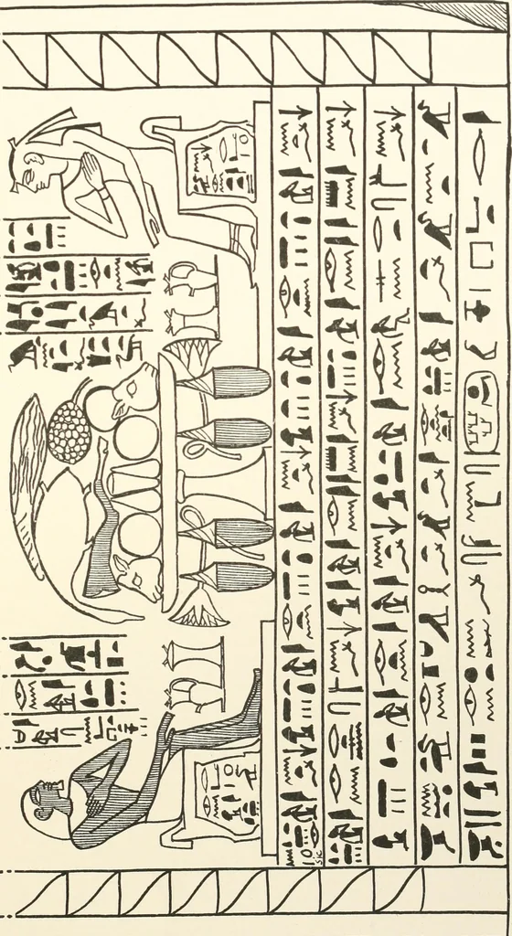 An illustration from Hieroglyphic texts from Egyptian stelae, etc, 1911, leaf 40