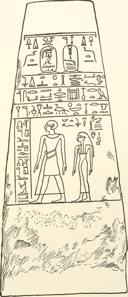 An illustration from Hieroglyphic texts from Egyptian stelae, etc, 1911, leaf 50