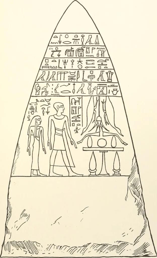 An illustration from Hieroglyphic texts from Egyptian stelae, etc, 1911, leaf 52