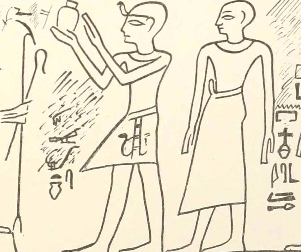 An illustration from Hieroglyphic texts from Egyptian stelae, etc, 1911, leaf 62