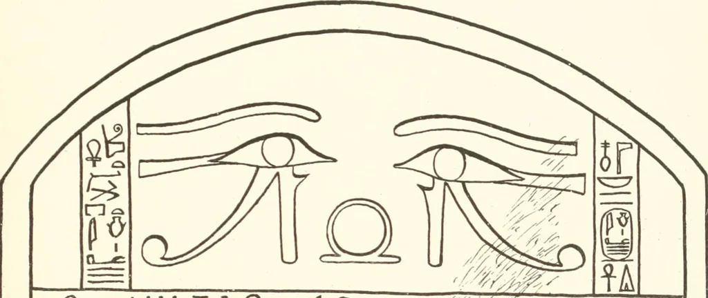 An illustration from Hieroglyphic texts from Egyptian stelae, etc, 1911, leaf 68