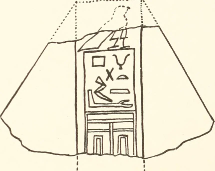 An illustration from Hieroglyphic texts from Egyptian stelae, etc, 1911, leaf 72