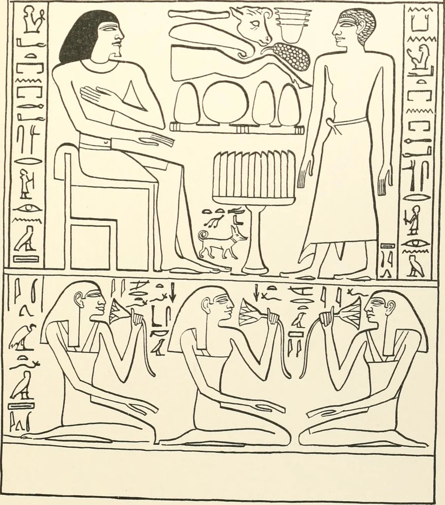 An illustration from Hieroglyphic texts from Egyptian stelae, etc, 1911, leaf 90