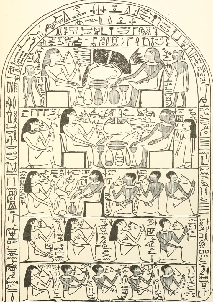 An illustration from Hieroglyphic texts from Egyptian stelae, etc, 1911, leaf 92