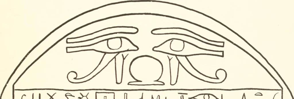 An illustration from Hieroglyphic texts from Egyptian stelae, etc, 1911, leaf 96