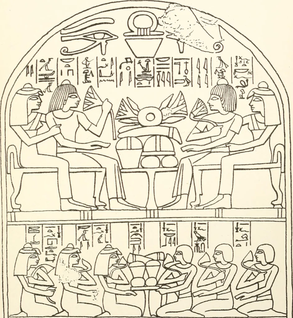 An illustration from Hieroglyphic texts from Egyptian stelae, etc, 1911, leaf 102