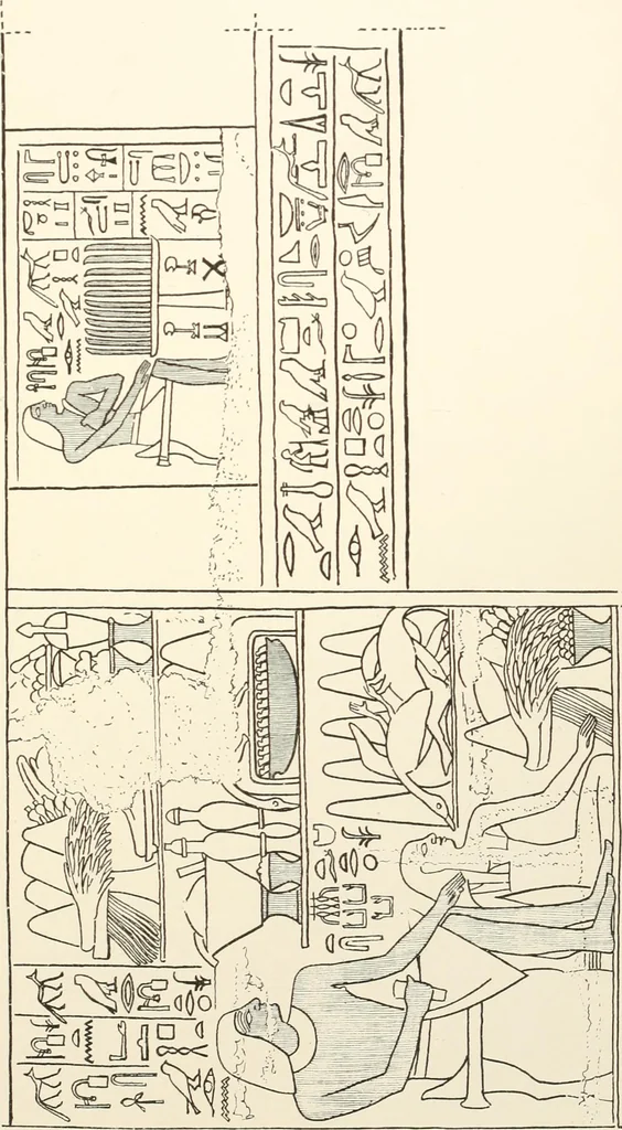 An illustration from Hieroglyphic texts from Egyptian stelae, etc, 1911, leaf 20