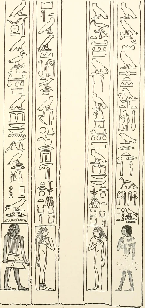 An illustration from Hieroglyphic texts from Egyptian stelae, etc, 1911, leaf 22