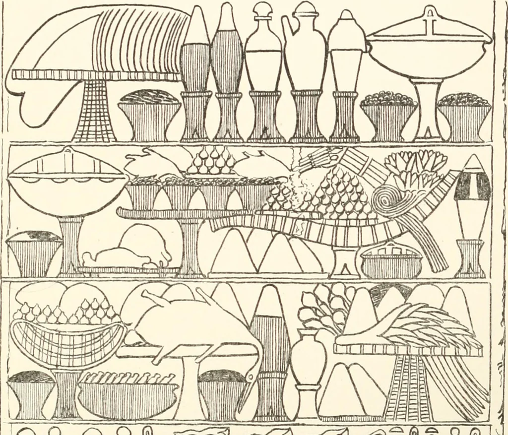 An illustration from Hieroglyphic texts from Egyptian stelae, etc, 1911, leaf 28