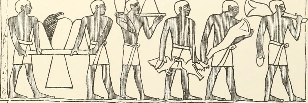 An illustration from Hieroglyphic texts from Egyptian stelae, etc, 1911, leaf 28