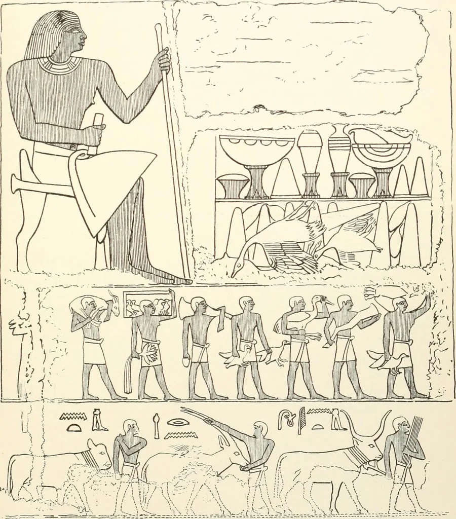 An illustration from Hieroglyphic texts from Egyptian stelae, etc, 1911, leaf 30