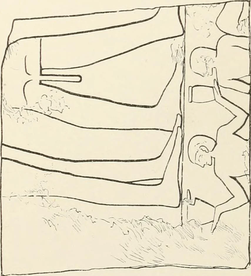 An illustration from Hieroglyphic texts from Egyptian stelae, etc, 1911, leaf 38