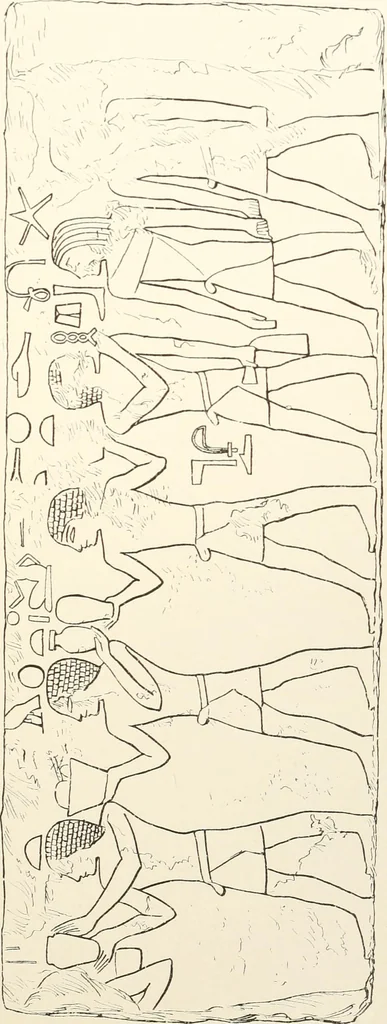 An illustration from Hieroglyphic texts from Egyptian stelae, etc, 1911, leaf 42