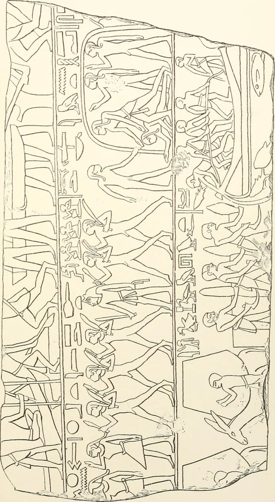 An illustration from Hieroglyphic texts from Egyptian stelae, etc, 1911, leaf 46