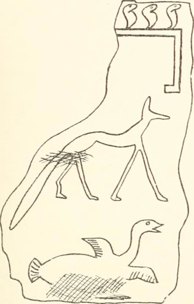 An illustration from Hieroglyphic texts from Egyptian stelae, etc, 1911, leaf 48