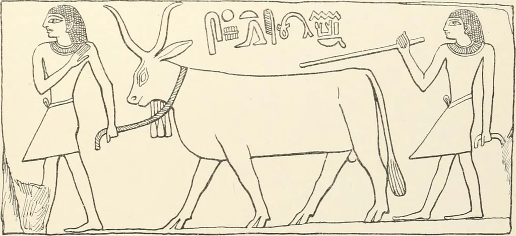 An illustration from Hieroglyphic texts from Egyptian stelae, etc, 1911, leaf 48