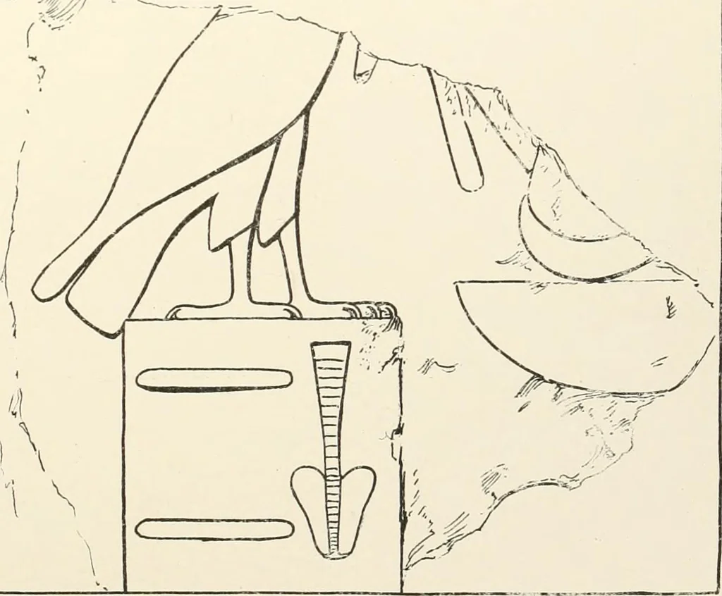 An illustration from Hieroglyphic texts from Egyptian stelae, etc, 1911, leaf 58