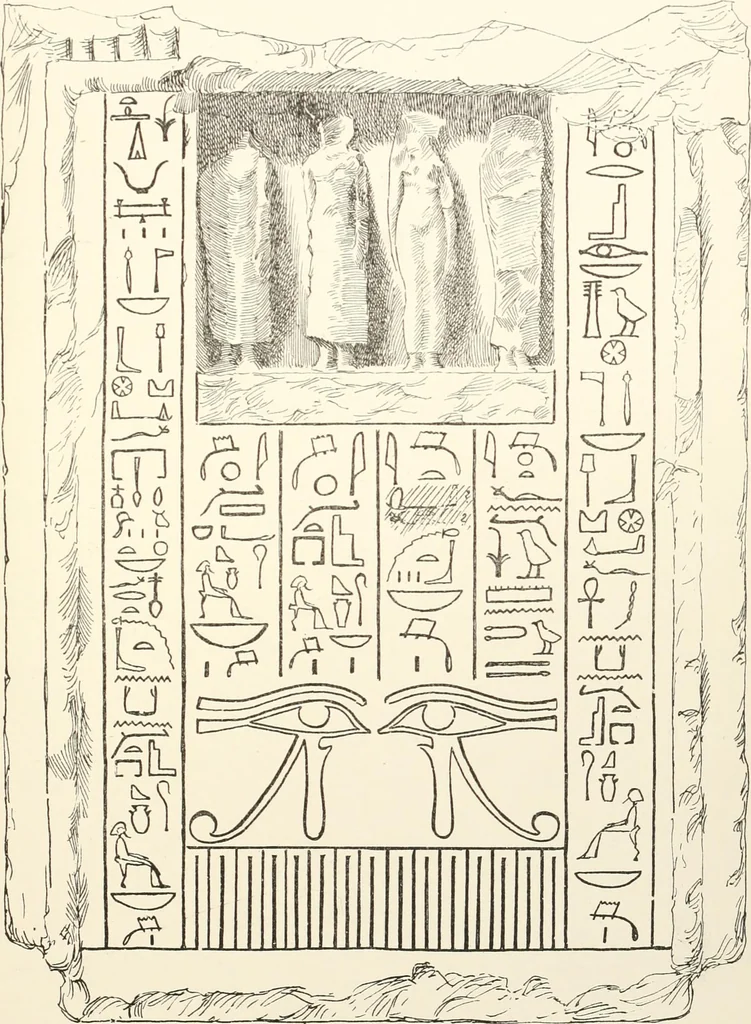 An illustration from Hieroglyphic texts from Egyptian stelae, etc, 1911, leaf 66