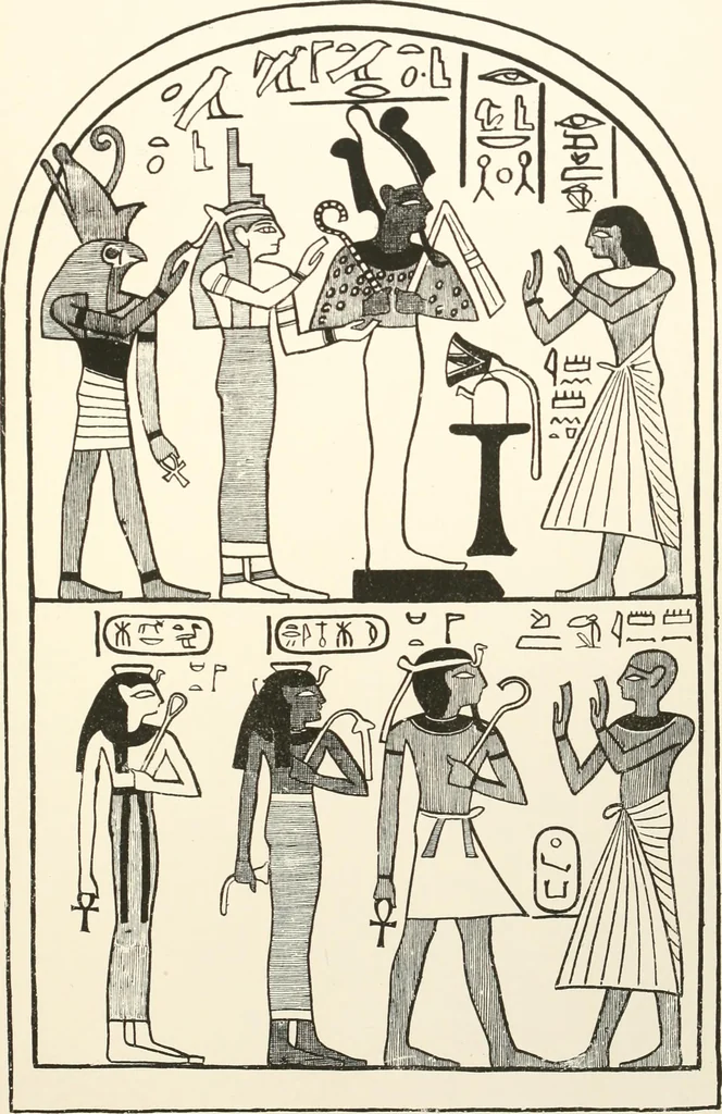 An illustration from Hieroglyphic texts from Egyptian stelae, etc, 1911, leaf 78