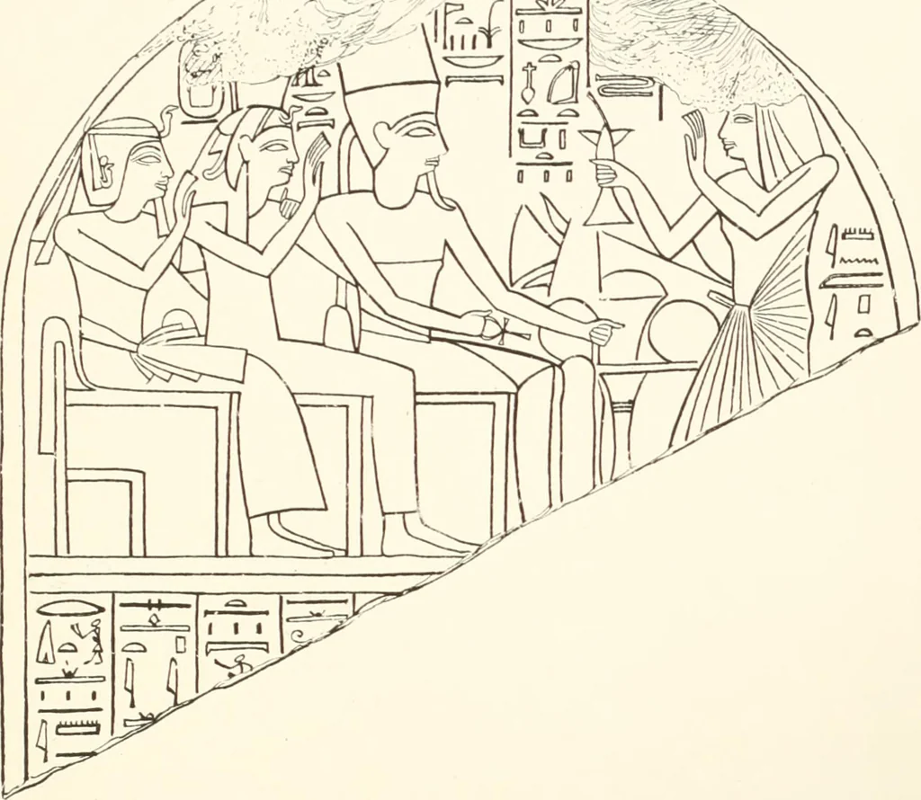 An illustration from Hieroglyphic texts from Egyptian stelae, etc, 1911, leaf 80