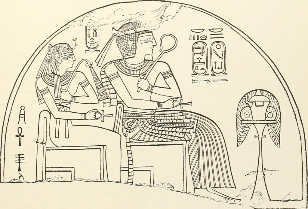 An illustration from Hieroglyphic texts from Egyptian stelae, etc, 1911, leaf 80