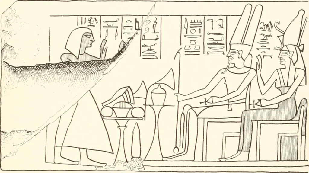 An illustration from Hieroglyphic texts from Egyptian stelae, etc, 1911, leaf 88