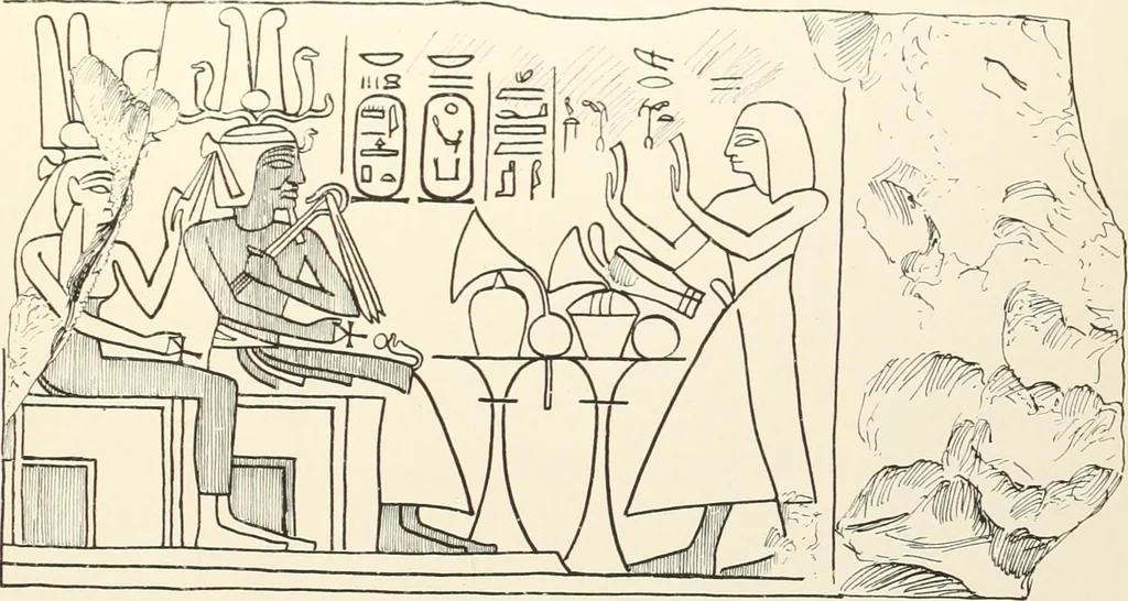 An illustration from Hieroglyphic texts from Egyptian stelae, etc, 1911, leaf 88