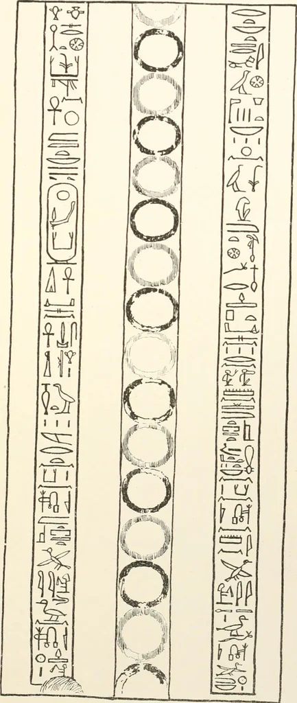 An illustration from Hieroglyphic texts from Egyptian stelae, etc, 1911, leaf 92
