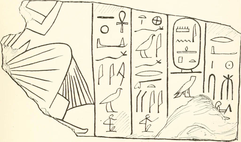 An illustration from Hieroglyphic texts from Egyptian stelae, etc, 1911, leaf 94