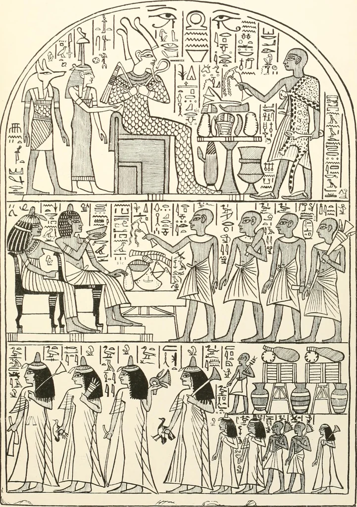 An illustration from Hieroglyphic texts from Egyptian stelae, etc, 1911, leaf 98