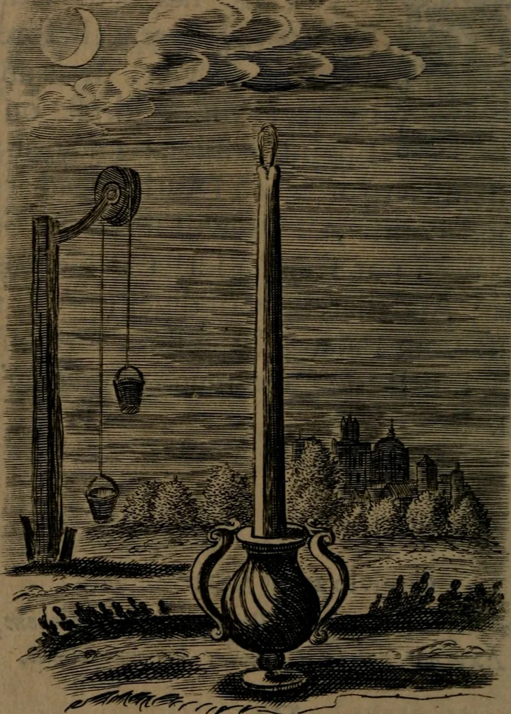 An illustration from Hieroglyphikes of the life of man, 1638, leaf 21