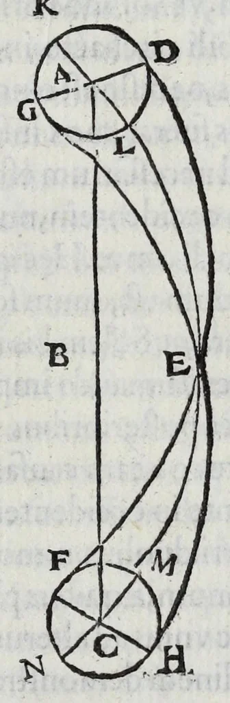 An illustration from Hieronymi Fracastorii veronensis Opera omnia : in vnum proxime post illius mortem collecta, quorum nomina sequens pagina plenius indicat. Accesservnt Andreae Navgerii patricii veneti Orationes duae, carminaq. nonnulla : amicorum cura ob id nuper simul impressa, ut eorum scripta, qui arcta inter se uiuentes necessitudine coniuncti fuerunt, in hominum quoque manus post eorum mortem iuncta pariter peruenirent, 1555, leaf 101