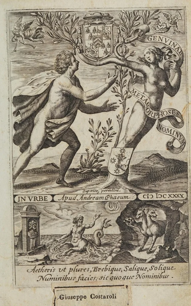 An illustration from Hieronymi Genuini Metamorphoses nominum, siue, Metatheses litterarum siue anagrammata : in quinque libros diuisa .., 1640, leaf 5