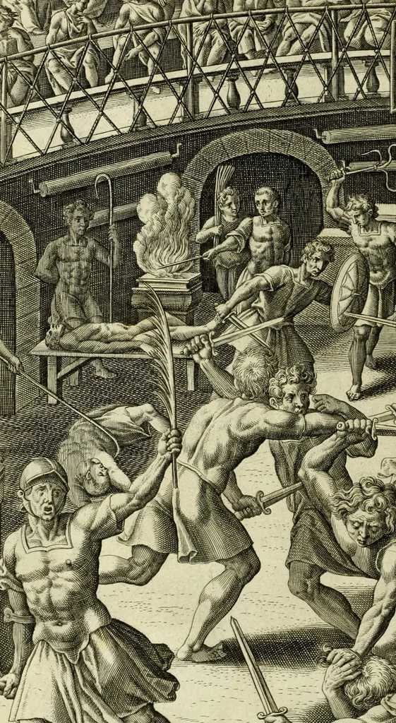An illustration from Hieronymi Mercurialis Foroliviensis De arte gymnastica libri sex : in quibus exercitationum omnium vetustarum genera, loca, modi, facultates, & quidquid denique ad corporis humani exercitationes pertinet diligenter explicatur, 1672, leaf 226
