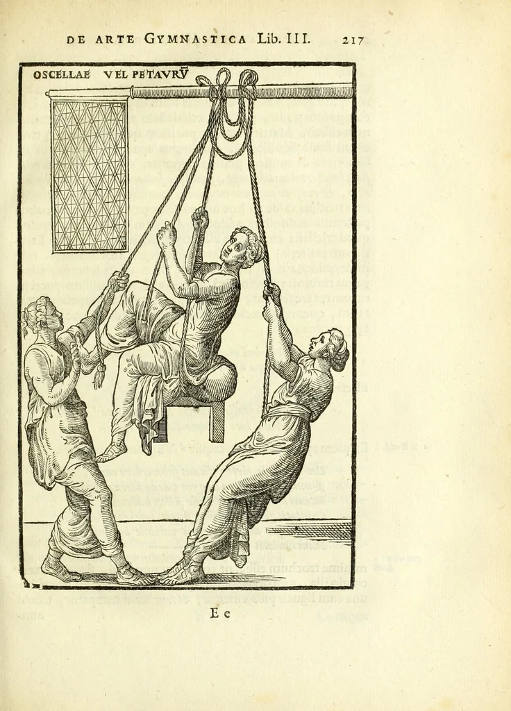 An illustration from Hieronymi Mercurialis Foroliviensis De arte gymnastica libri sex : in quibus exercitationum omnium vetustarum genera, loca, modi, facultates, & quidquid denique ad corporis humani exercitationes pertinet diligenter explicatur, 1672, leaf 251