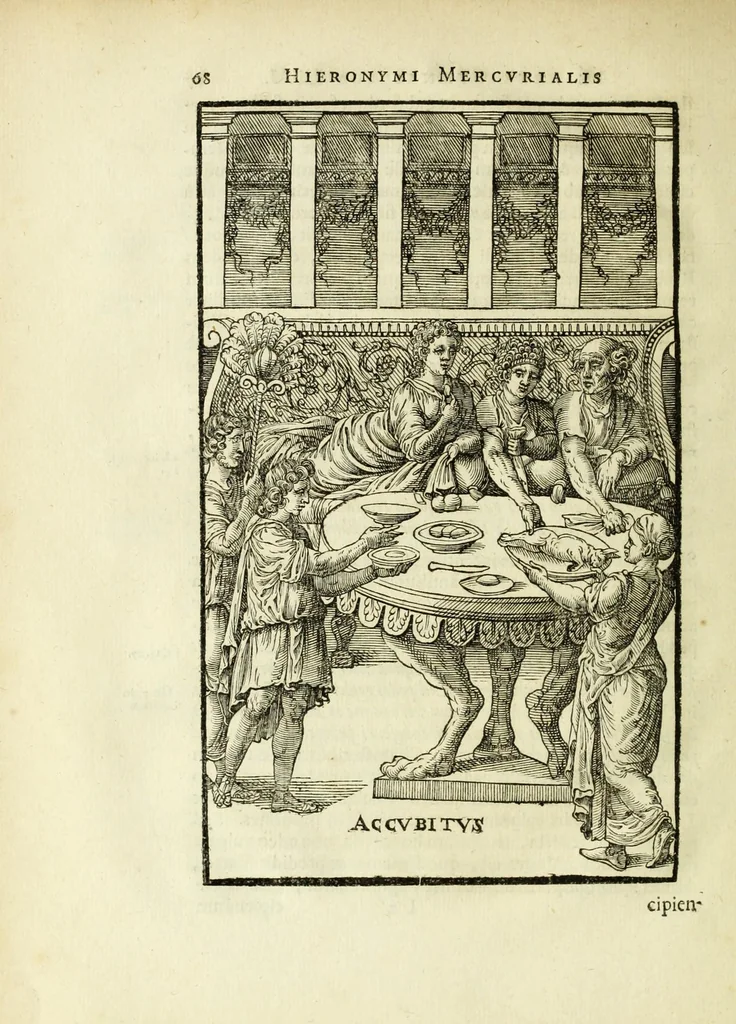 An illustration from Hieronymi Mercurialis Foroliviensis De arte gymnastica libri sex : in quibus exercitationum omnium vetustarum genera, loca, modi, facultates, & quidquid denique ad corporis humani exercitationes pertinet diligenter explicatur, 1672, leaf 88