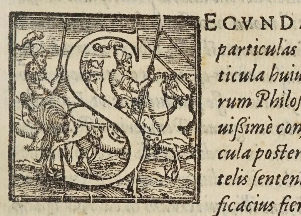 An illustration from Hieronymvs Borrivs ... De motu grauium, & leuium, 1576, leaf 89