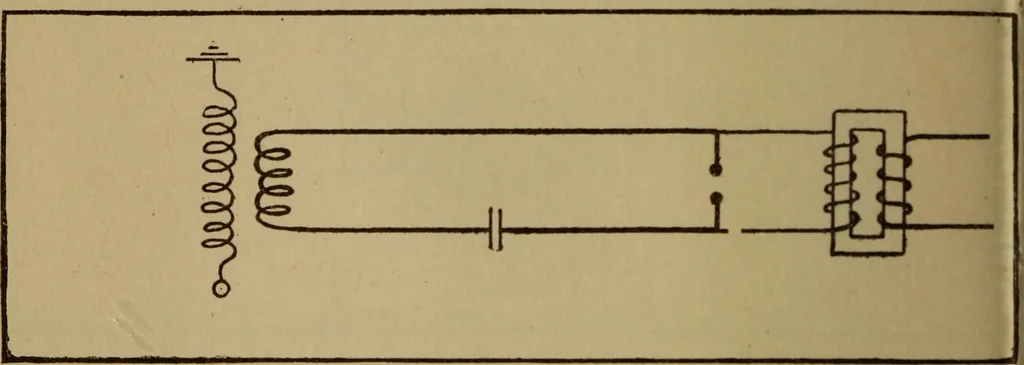 An illustration from High frequency apparatus, design, construction and practical application; a practical treatise for electrical engineers, electricans, physicians, students and experimenters, 1920, leaf 39