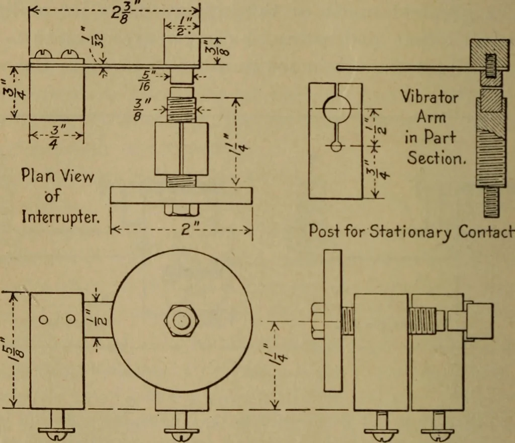 An illustration from High frequency apparatus, design, construction and practical application; a practical treatise for electrical engineers, electricans, physicians, students and experimenters, 1920, leaf 93