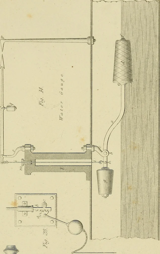 An illustration from The high-pressure steam engine : an exposition of its comparative merits, and an essay towards an improved system of construction, adapted especially to secure safety and economy in its use, 1847, leaf 335