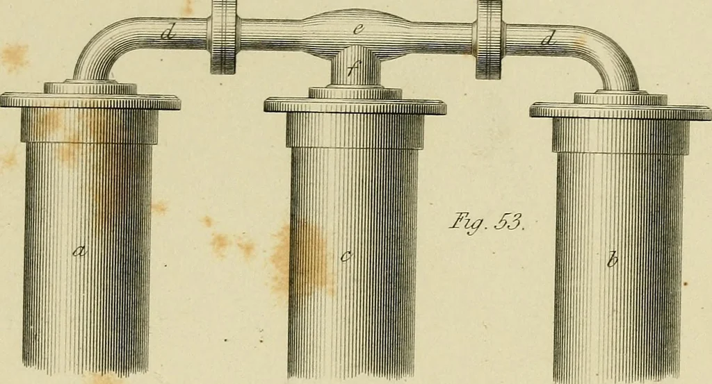 An illustration from The high-pressure steam engine : an exposition of its comparative merits, and an essay towards an improved system of construction, adapted especially to secure safety and economy in its use, 1847, leaf 347