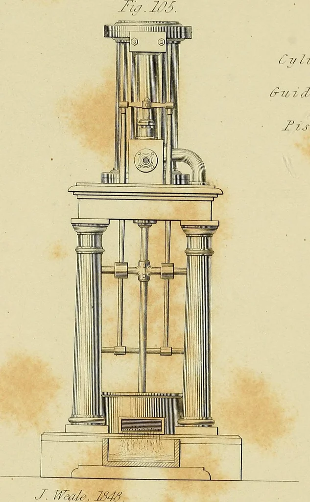 An illustration from The high-pressure steam engine : an exposition of its comparative merits, and an essay towards an improved system of construction, adapted especially to secure safety and economy in its use, 1847, leaf 377
